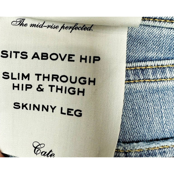 rag & bone NWT Cate Mid-Rise Distressed Ankle Skinny Jeans Thunderbird Size 25 - Picture 9 of 10